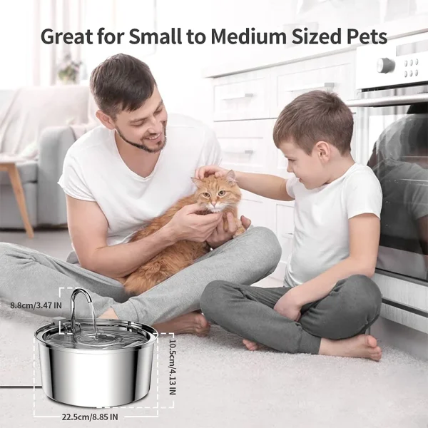 ZYfeeder Smart Stainless Steel Pet Fountain (3L) - Image 4