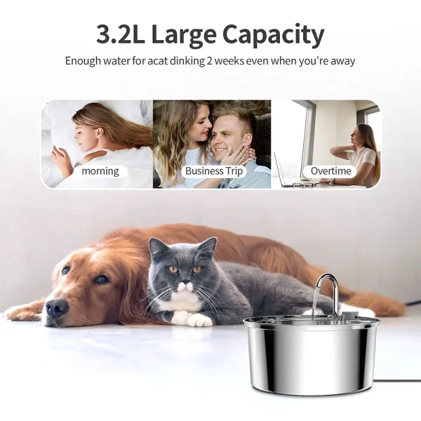 ZYfeeder Smart Stainless Steel Pet Fountain (3L) - Image 6